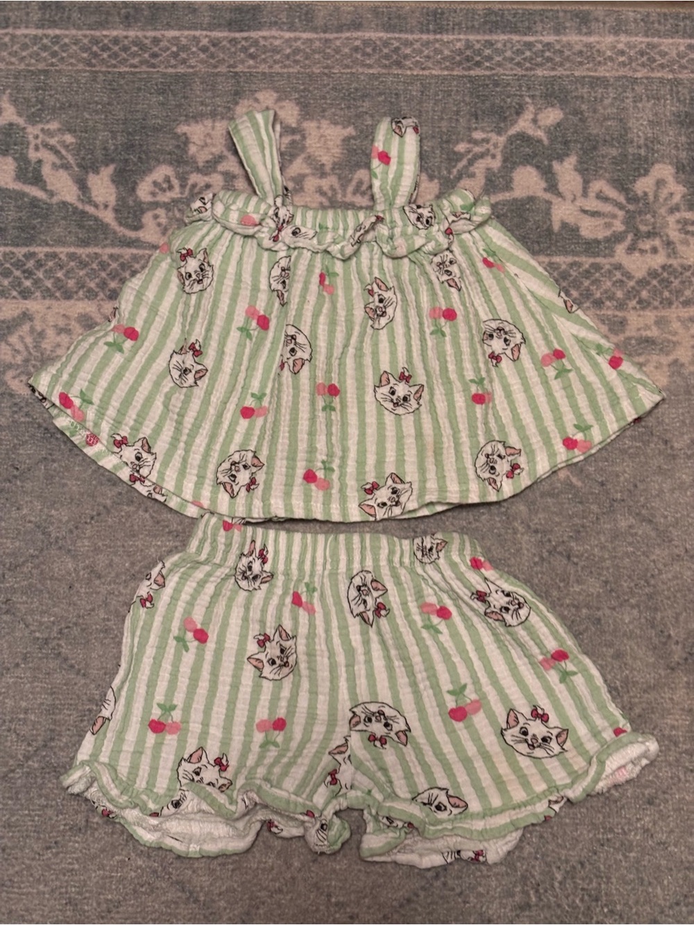 Disney Baby Green & White Striped Aristocats Set - Marie